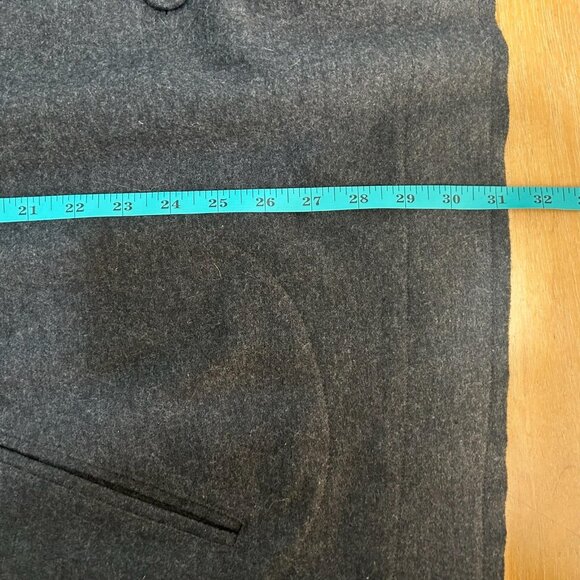 Eileen Fisher Jacket Chore Coat Womens XL Charcoal Boiled Wool Collarless Luxury - Picture 9 of 9